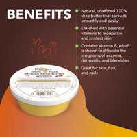 Kuza 100% Pure African Shea Butter - Creamy Yellow, 8 oz