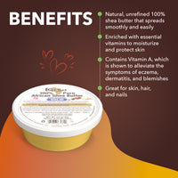 Kuza 100% Pure African Shea Butter - Solid Yellow, 8 oz