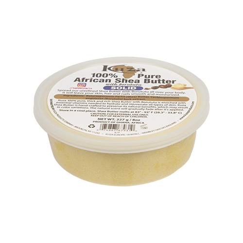 Kuza 100% Pure African Shea Butter with Borututu, Yellow, Solid