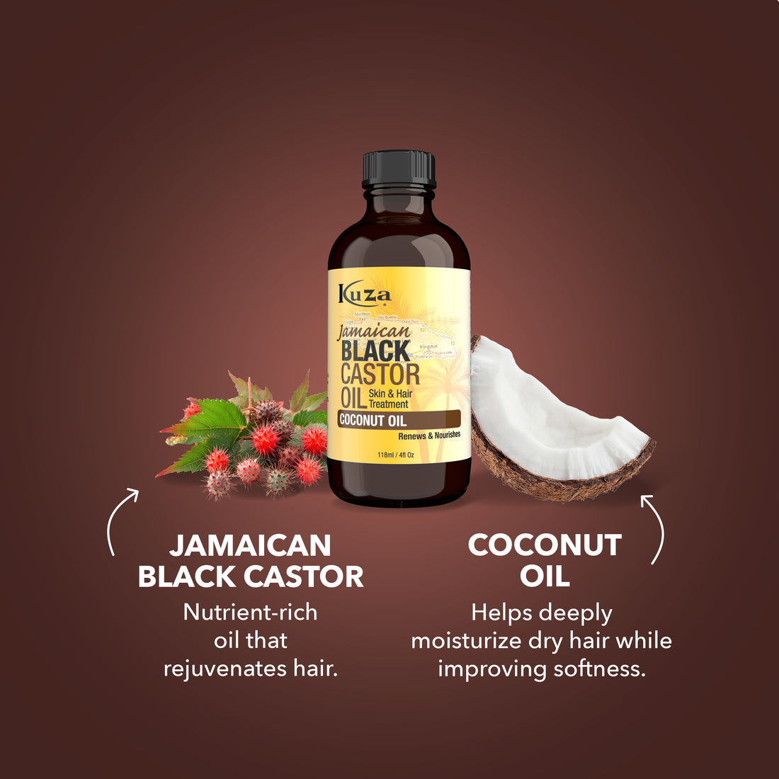 Kuza Jamaican Black Castor Oil Skin & Hair Treatment - Coconut, 4 fl oz