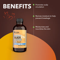 Kuza Jamaican Black Castor Oil Skin & Hair Treatment - Indian Hemp, 4 fl oz