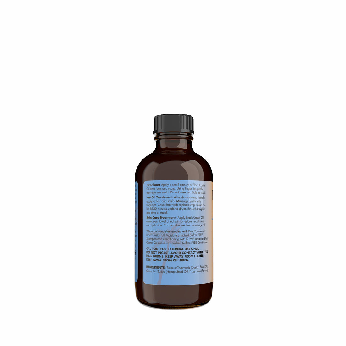 Kuza Jamaican Black Castor Oil Skin & Hair Treatment - Indian Hemp, 4 fl oz