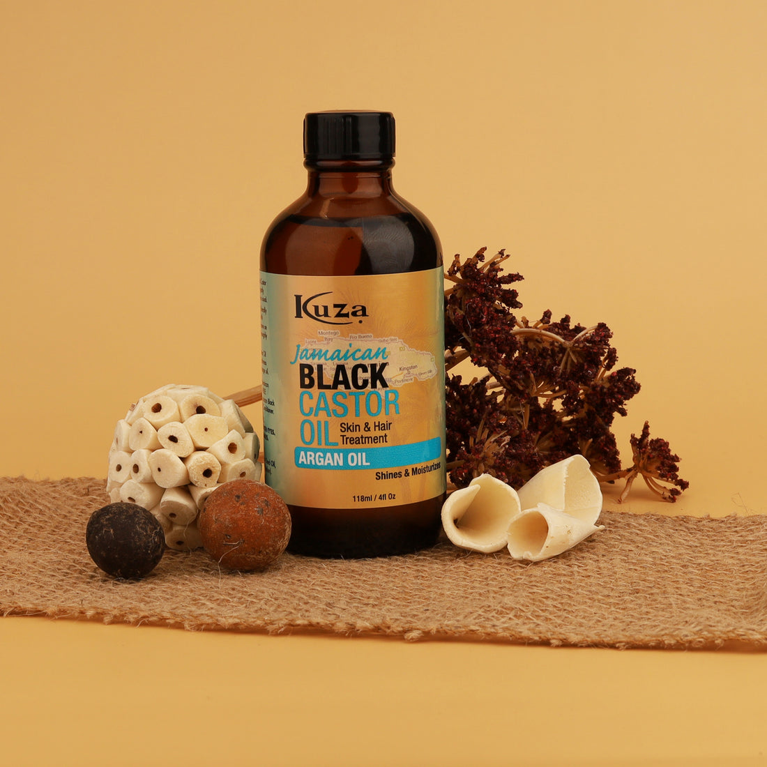 Kuza Jamaican Black Castor Oil Skin & Hair Treatment - Argan, 4 fl oz