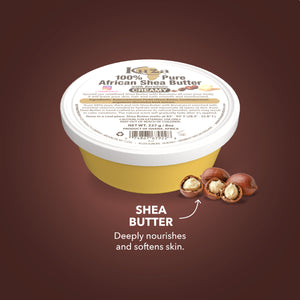 Kuza 100% Pure African Shea Butter - Creamy Yellow, 8 oz