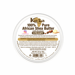 Kuza 100% Pure African Shea Butter - Creamy Yellow, 8 oz