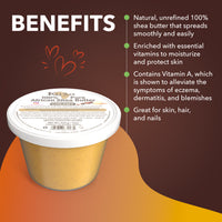 Kuza 100% Pure African Shea Butter - Creamy Yellow, 15 oz