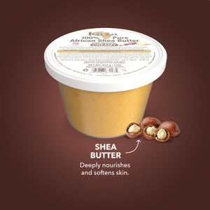 Kuza 100% Pure African Shea Butter - Creamy Yellow, 15 oz