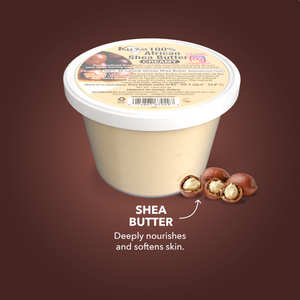 Kuza 100% Pure African Shea Butter - Creamy White, 15 oz