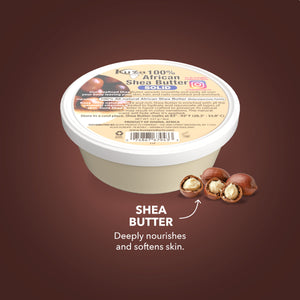 Kuza 100% Pure African Shea Butter - Solid White, 8 oz