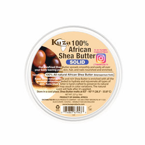 Kuza 100% Pure African Shea Butter - Solid White, 8 oz