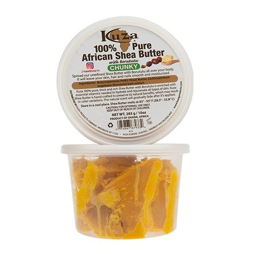 Pure African Shea Butter with Borututu, Yellow, Chunky