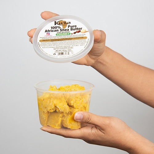 Pure African Shea Butter with Borututu, Yellow, Chunky