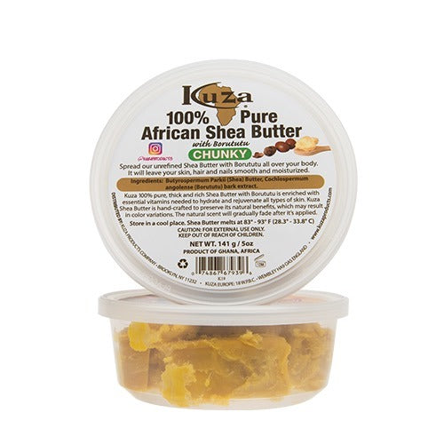Pure African Shea Butter with Borututu, Yellow, Chunky