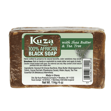 African Black Soap with Tea Tree Oil - Cleanse and Nourish Your Skin and Hair