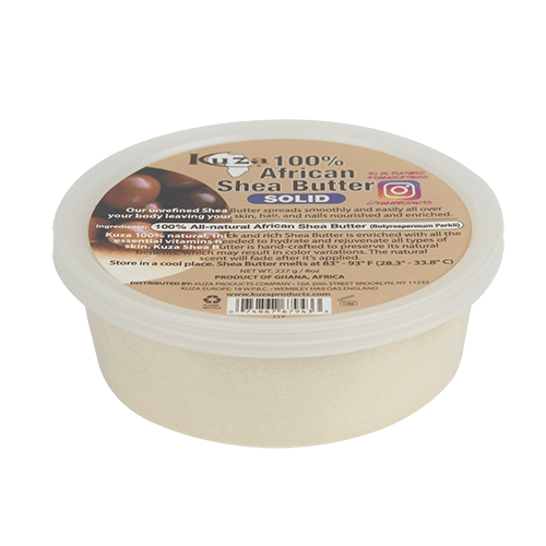 Kuza 100% Pure African Shea Butter, White, Solid