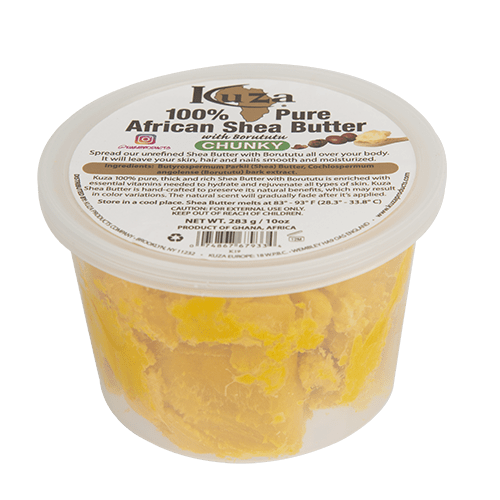 Pure African Shea Butter with Borututu, Yellow, Chunky